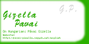 gizella pavai business card